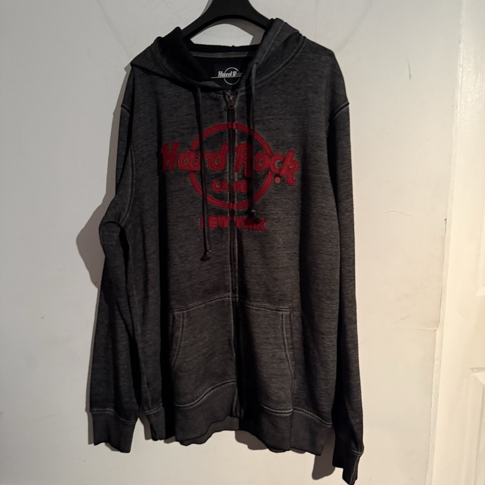 Hard Rock Cafe New York Men's XL zip Front Hoodie Soft
